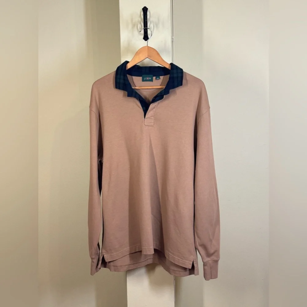 NEW. J. Crew Rugby shirt with tartan collar - Picture 2 of 6